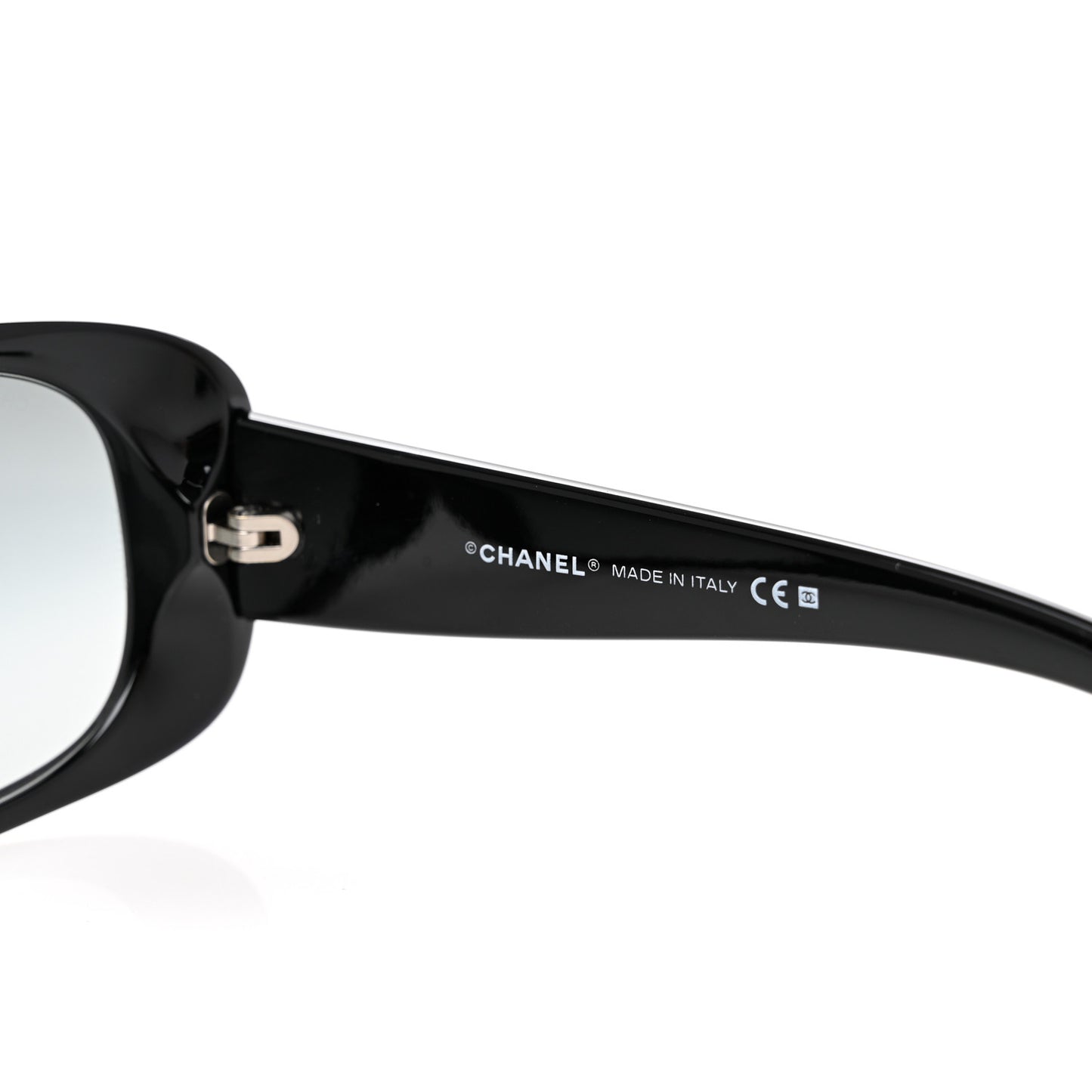 Crystal CC Logo Sunglasses 6026-B Black