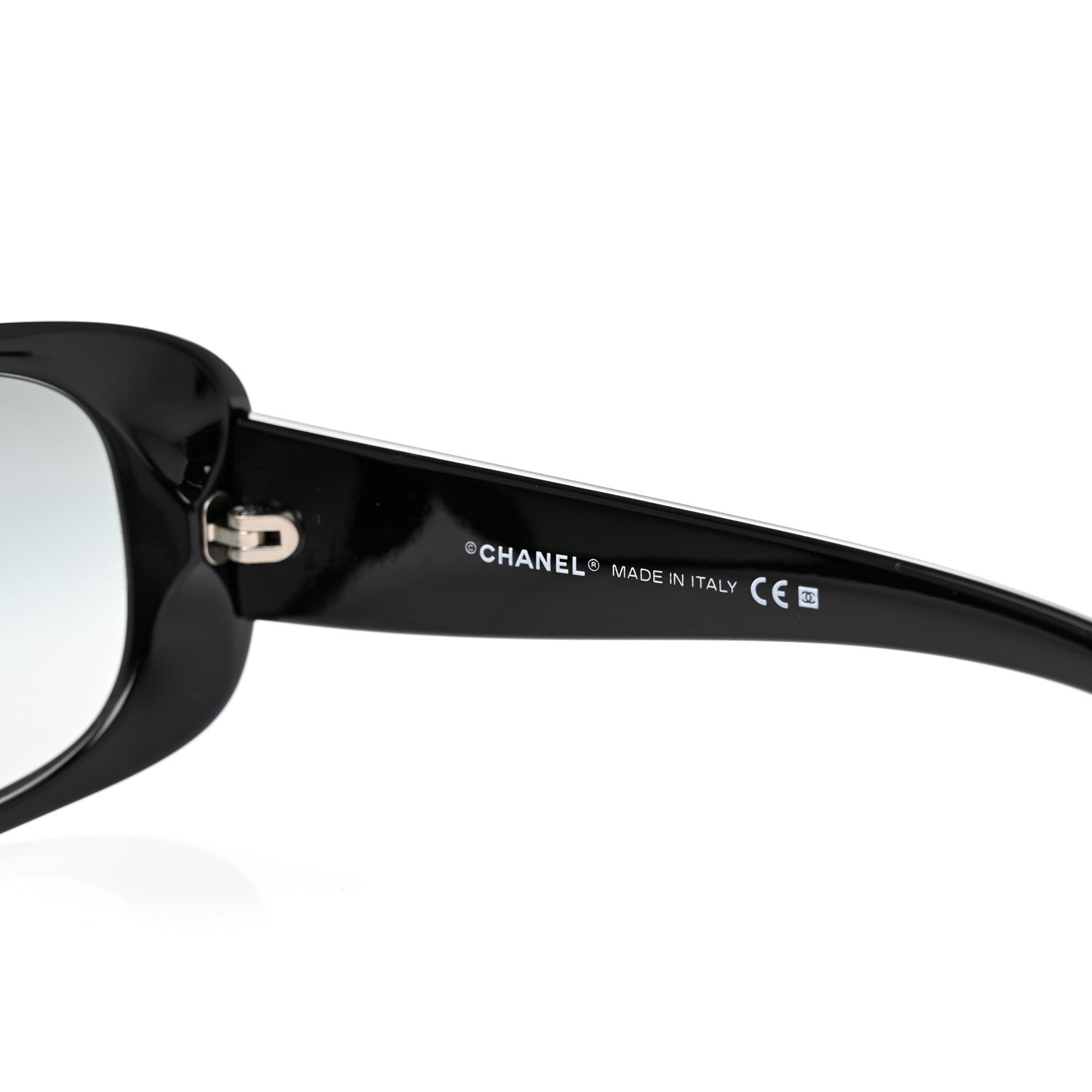 Chanel Crystal CC Logo Sunglasses 6026-B Black 5 of 8