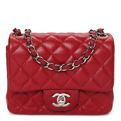 Chanel Caviar Quilted Mini Square Flap Red 1 of 10