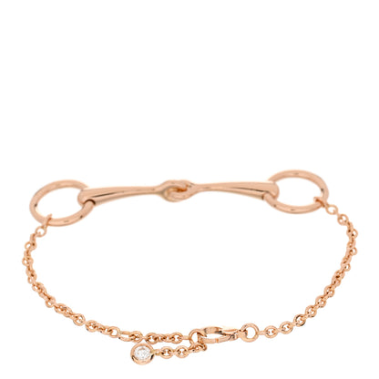 Hermes 18K Rose Gold Diamond TPM Filet d'Or Bracelet ST 2 of 3