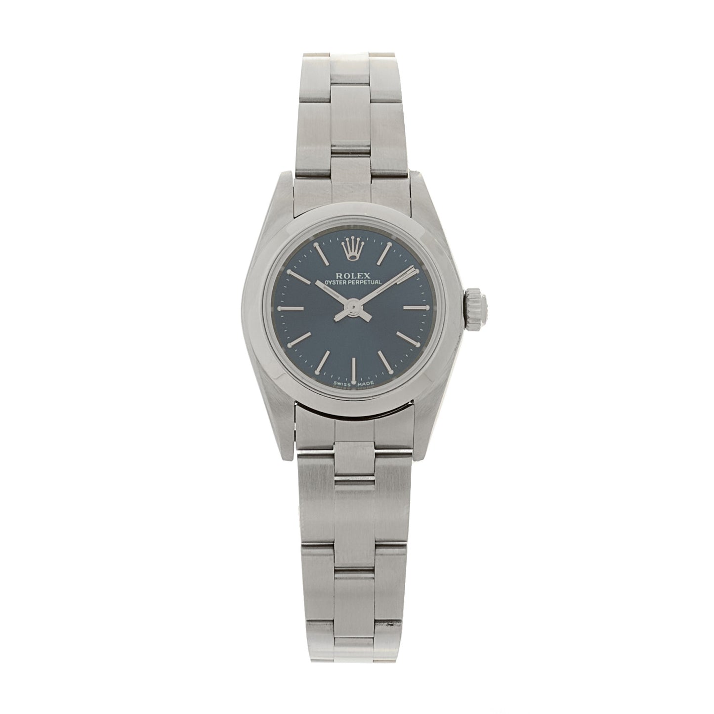 Stainless Steel 24mm Oyster Perpetual Watch Blue 76080