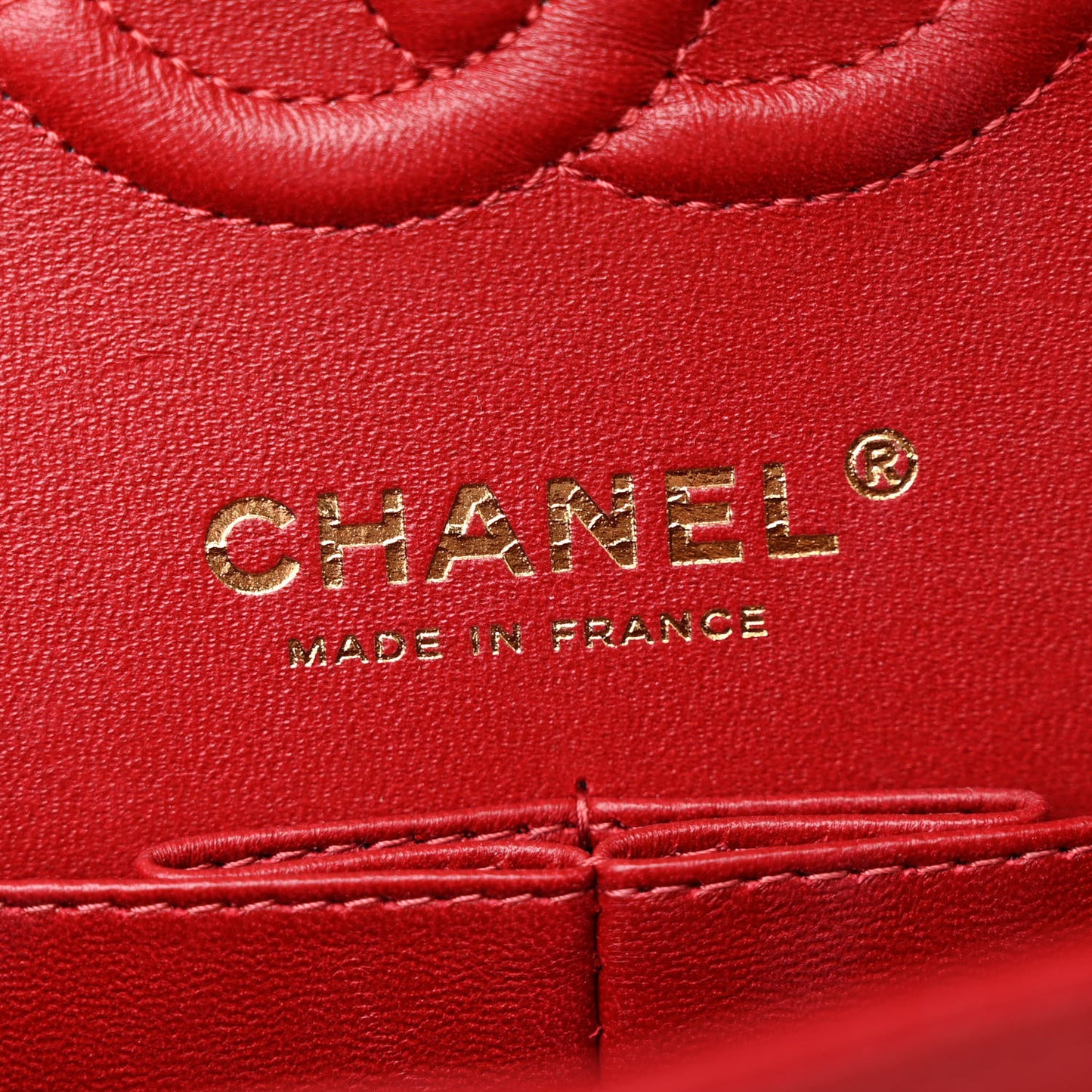 Lambskin Quilted Small Double Flap Red