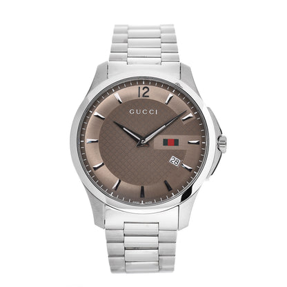 Gucci Stainless Steel 40mm G-Timeless Quartz Watch Brown 1 of 7