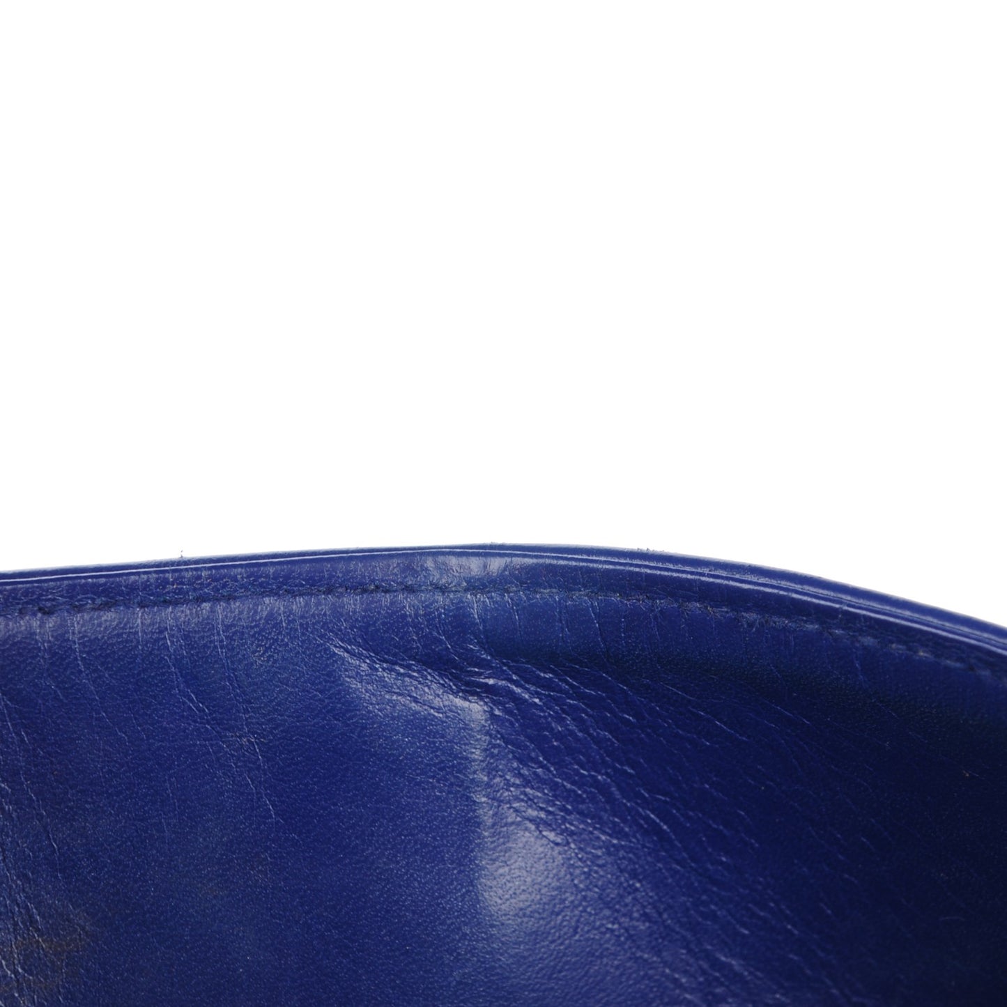 Lambskin Quilted Medium Double Flap Blue