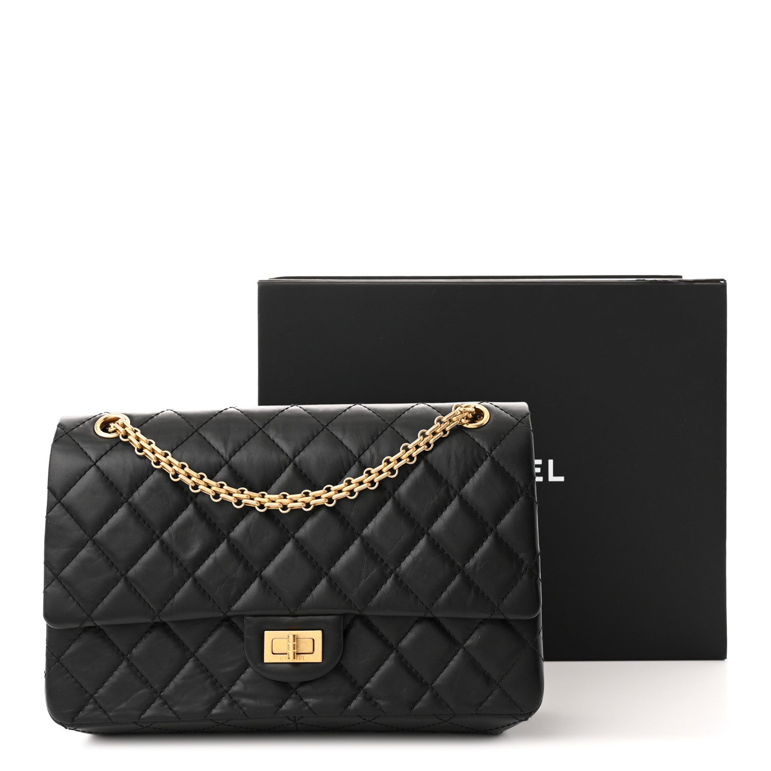 Chanel Aged Calfskin Quilted 2.55 Reissue 226 Flap Black 11 of 11