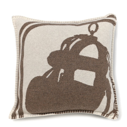 Hermes Merino Wool Cashmere Brides De Gala Pillow Ecorce 1 of 3