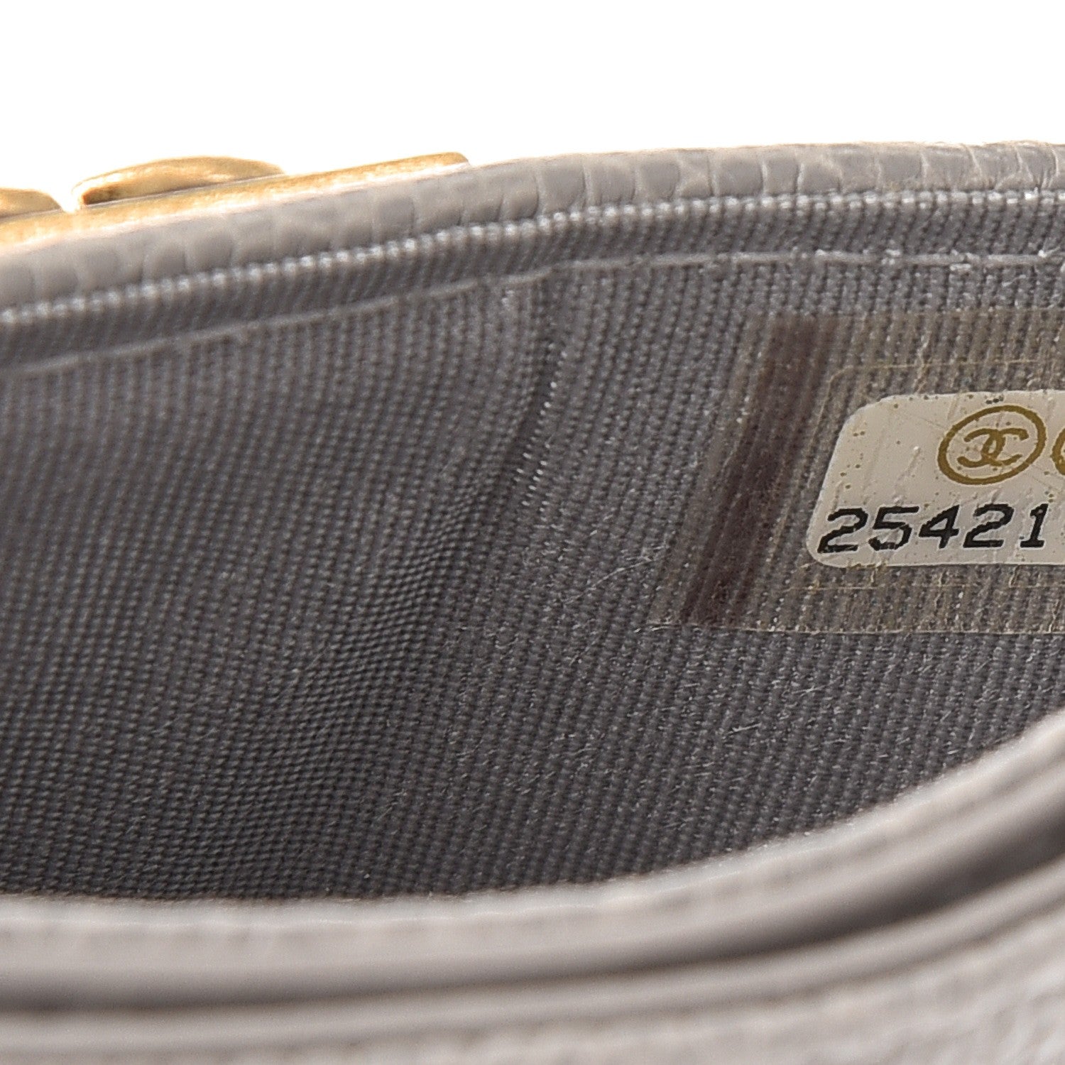 Chanel Caviar Quilted Boy Card Holder Grey 8 of 9