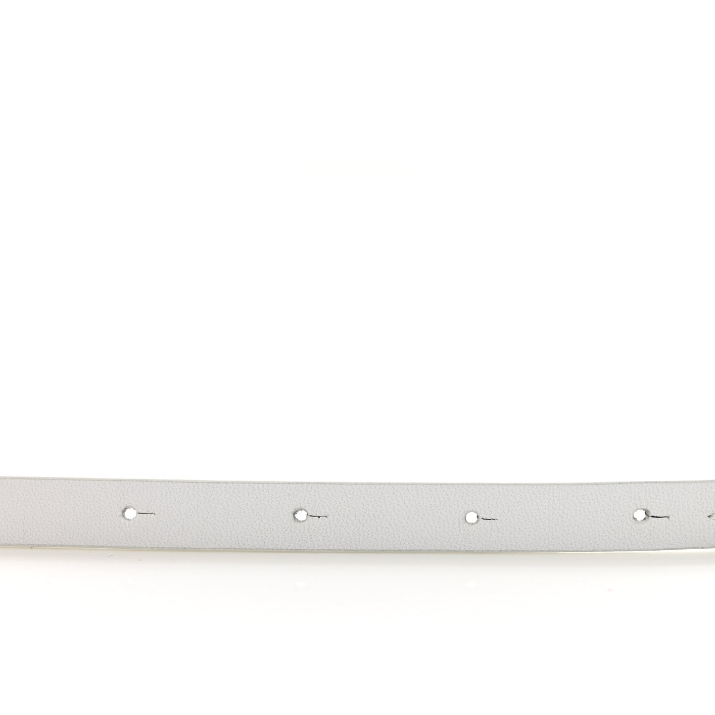 Calfskin Metal CC Chain Belt 80/32 White