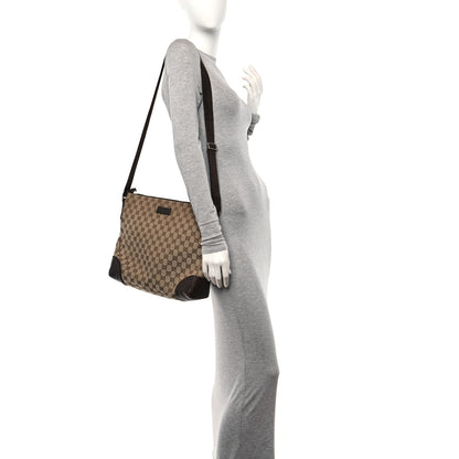 Gucci Monogram Flat Messenger Bag Ebony 2 of 14