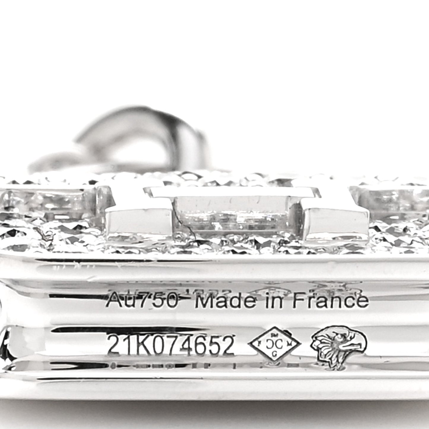 18K White Gold Diamond Constance Amulettes Pendant Necklace