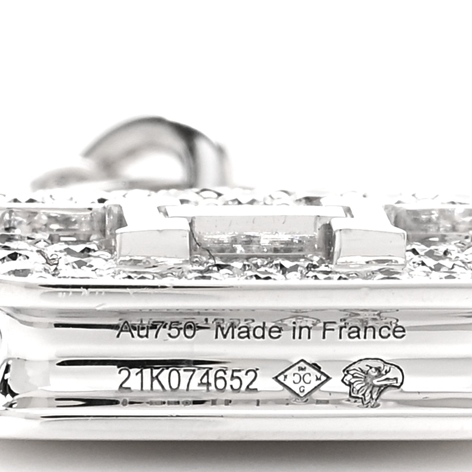 Hermes 18K White Gold Diamond Constance Amulettes Pendant Necklace 6 of 6