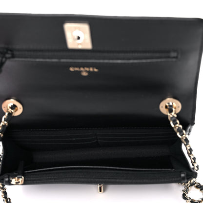 Chanel Lambskin Quilted Trendy CC Wallet On Chain WOC Black 4 of 11