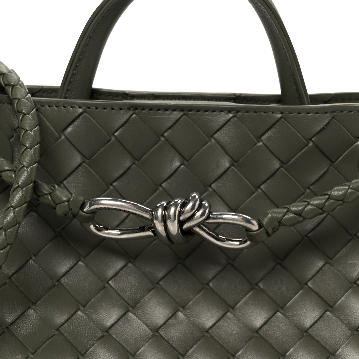 Bottega Veneta Nappa Intrecciato Small Andiamo Shoulder Bag Pickle