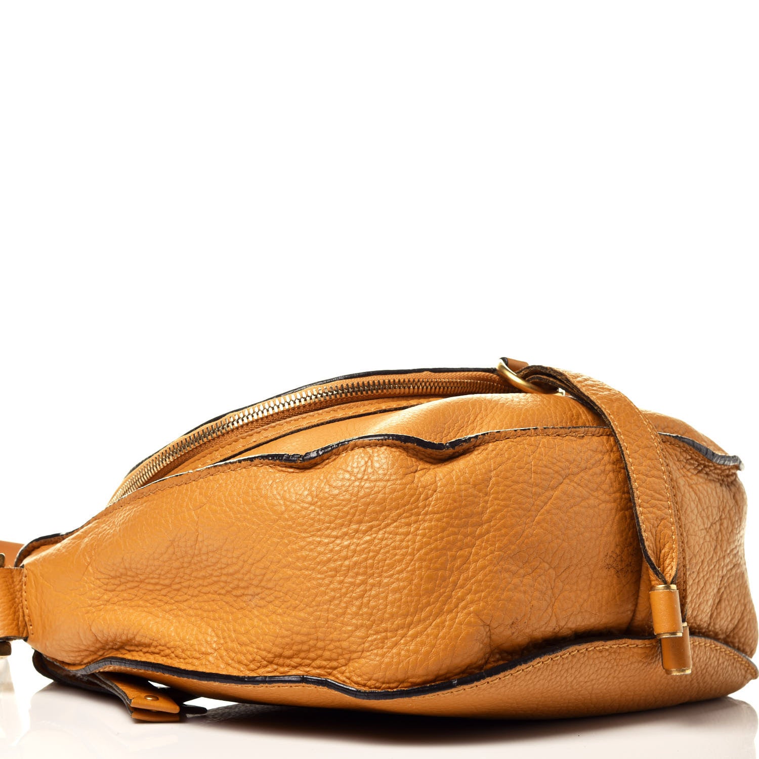 Chloe Calfskin Medium Marcie Round Zip Crossbody Brown Sugar 8 of 9