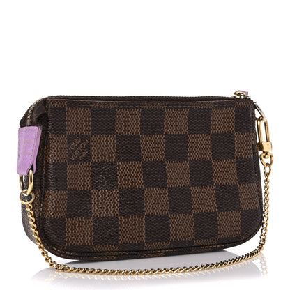 Louis Vuitton Damier Ebene Illustre Mini Pochette Accessories Violet 3 of 12