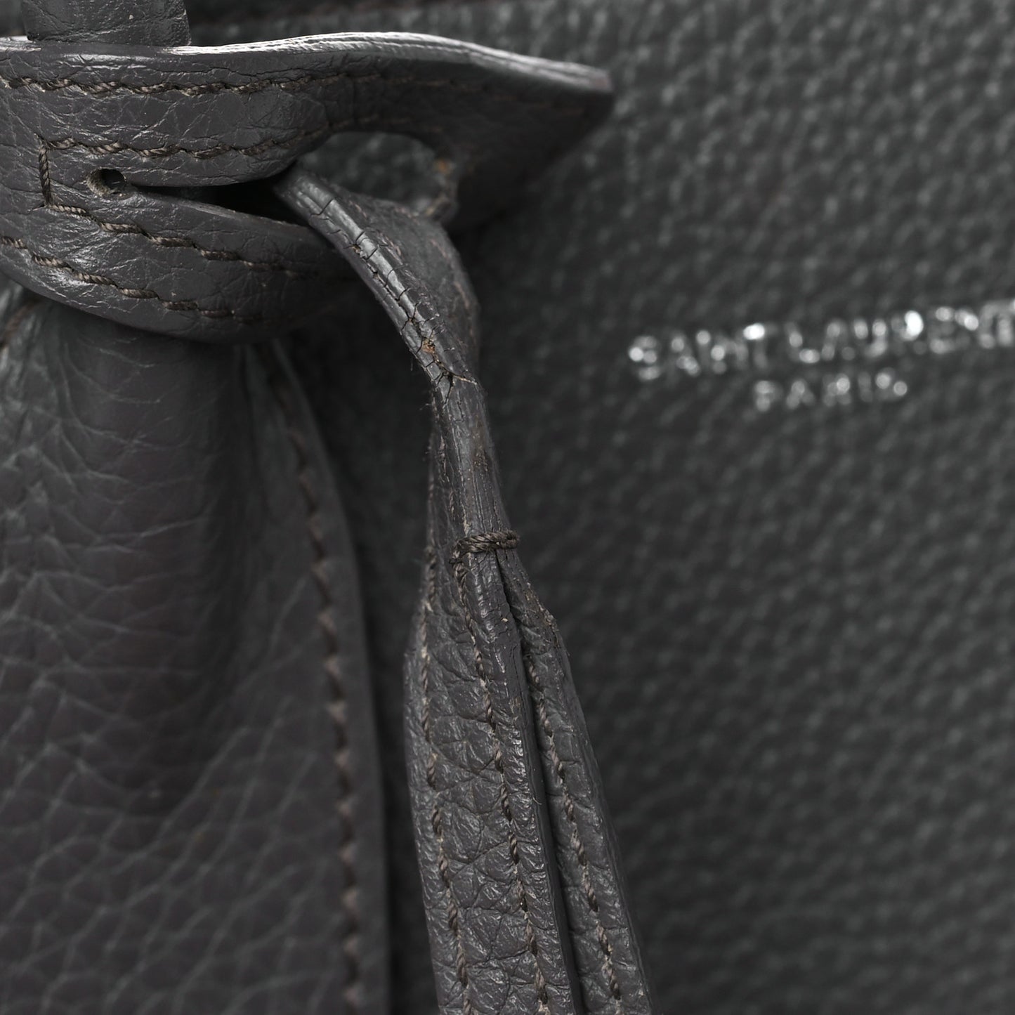 Grained Calfskin Baby Sac De Jour Souple Coal