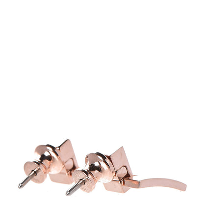 Hermes Rose Gold Lacquer Eileen Earrings Etoupe 4 of 7