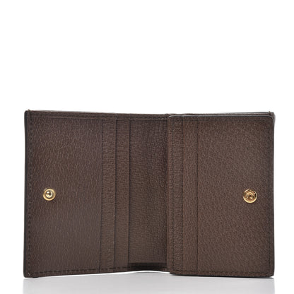 Gucci GG Supreme Monogram Web Ophidia Card Case Beige New Acero 5 of 6