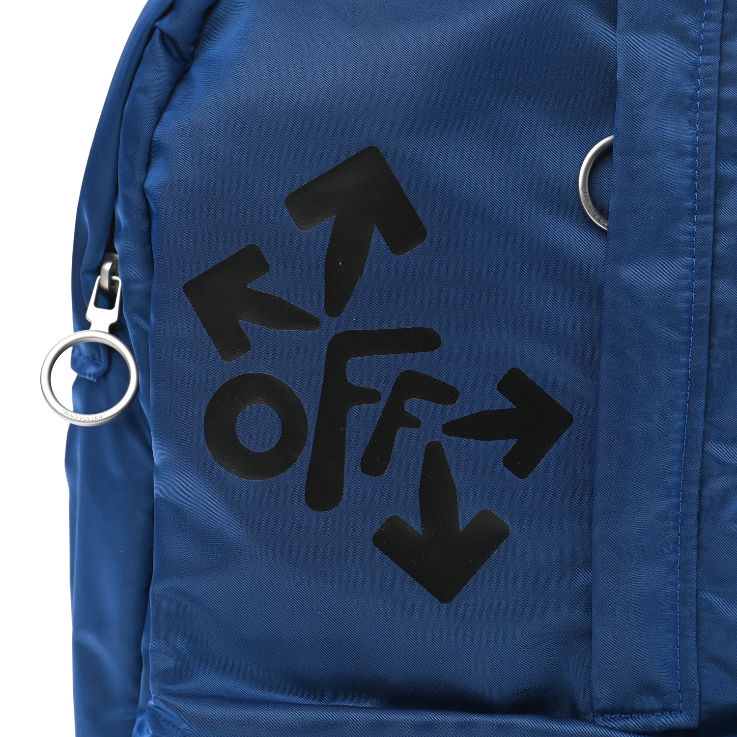 Off-White Canvas Rounded Logo Mini Backpack Blue 7 of 9