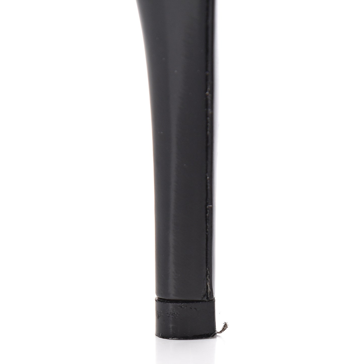 Polished Calfskin Scarlet Mid Heel Slide Sandals 38 Black