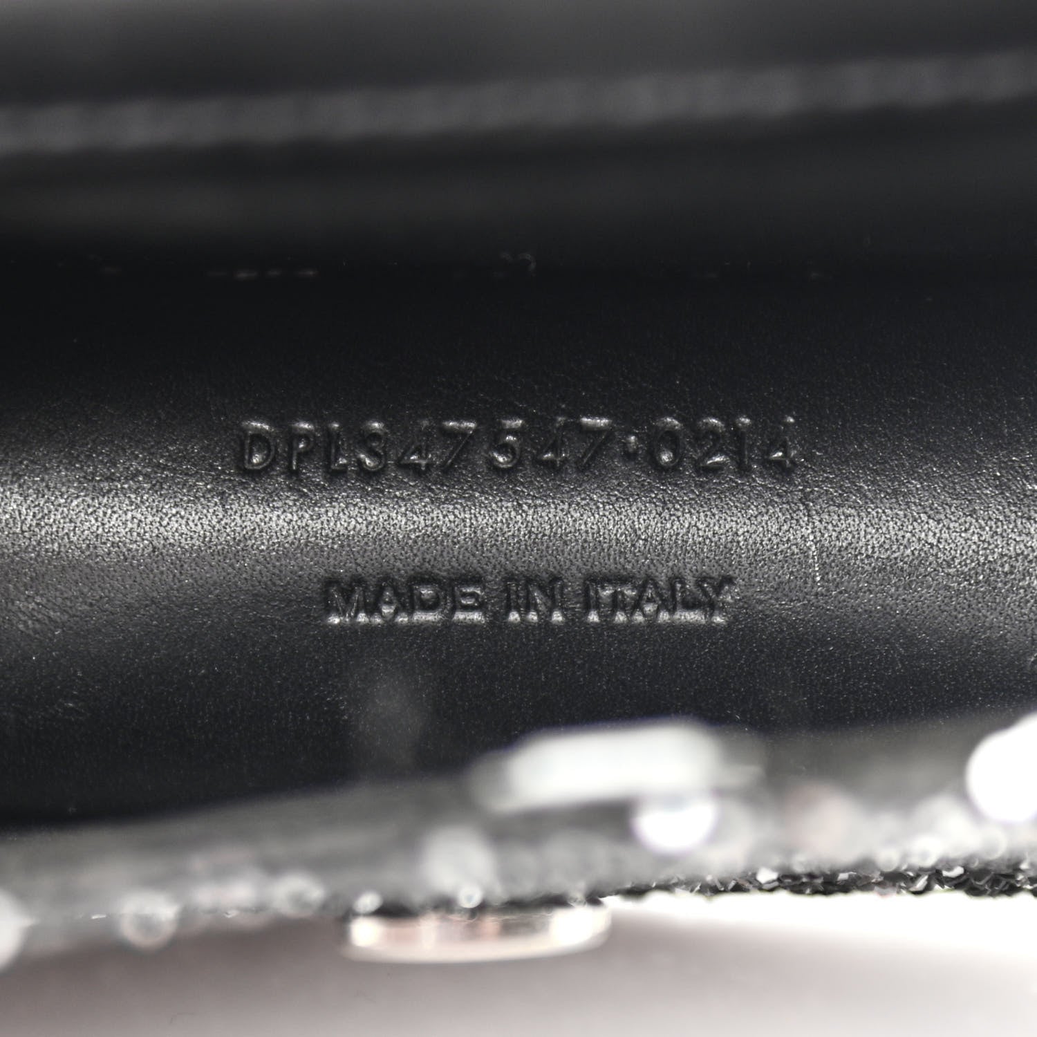 Saint Laurent Sequin Calfskin Monogram Mini Candy Crossbody Black 7 of 11