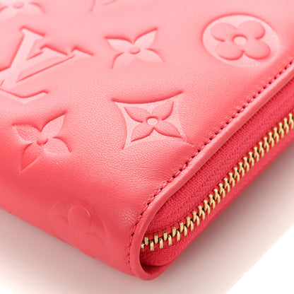 Louis Vuitton Lambskin Embossed Monogram Coussin Zippy Wallet Pink 8 of 8