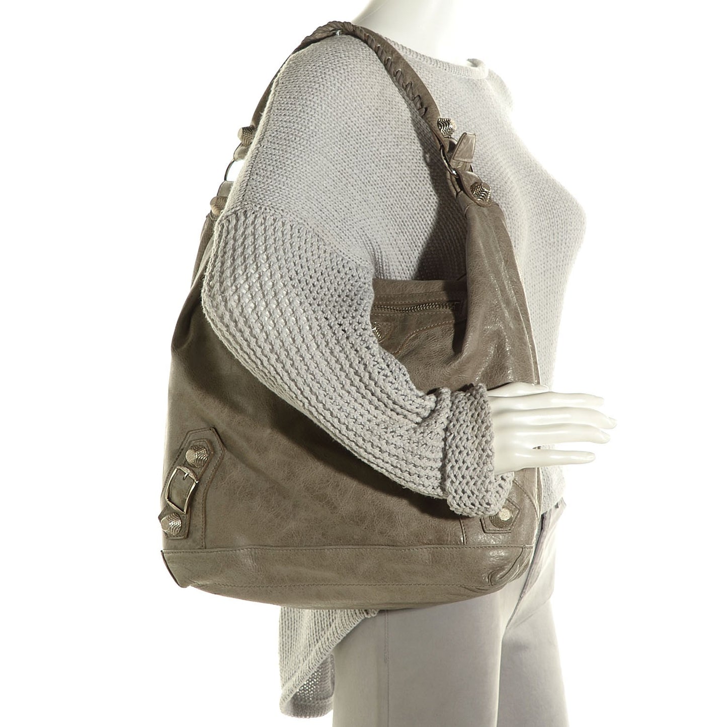 Agneau Giant 21 Silver Hardware Day Hobo Argent