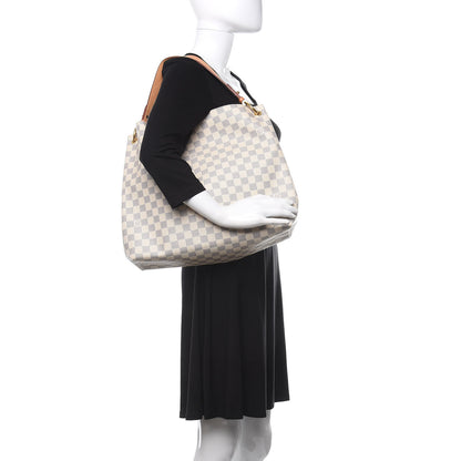 Louis Vuitton Damier Azur Graceful MM Rose Ballerine 2 of 12
