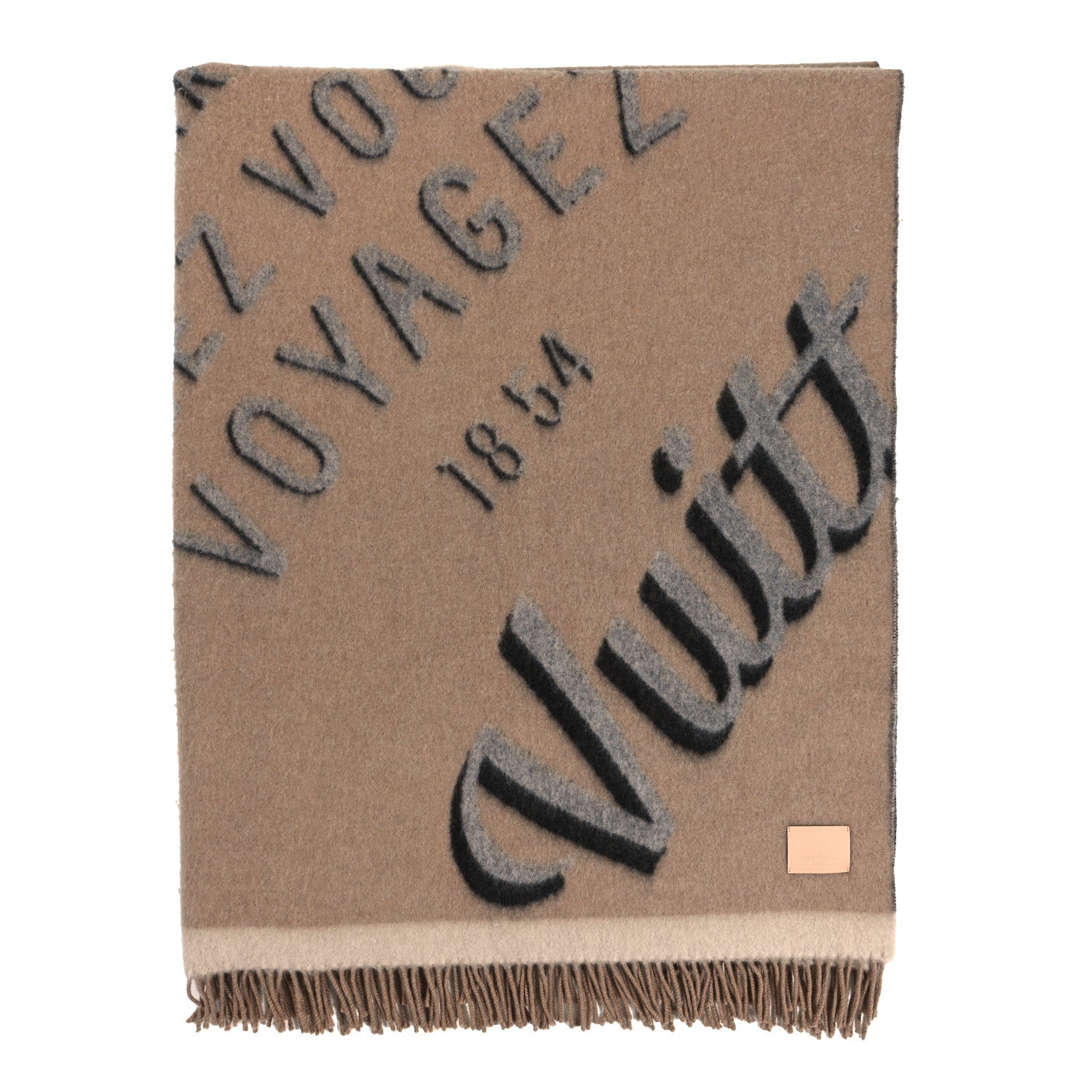 Louis Vuitton Wool Cashmere Voyage Blanket Marron 1 of 3