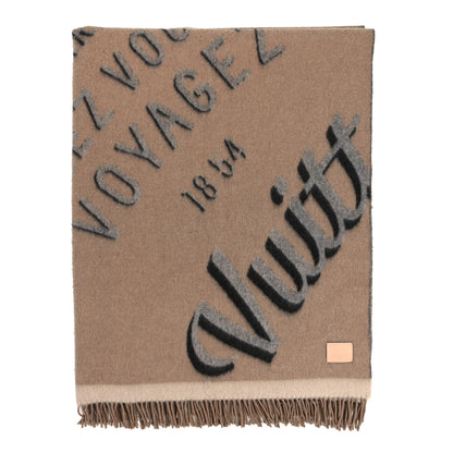 Louis Vuitton Wool Cashmere Voyage Blanket Marron 1 of 3