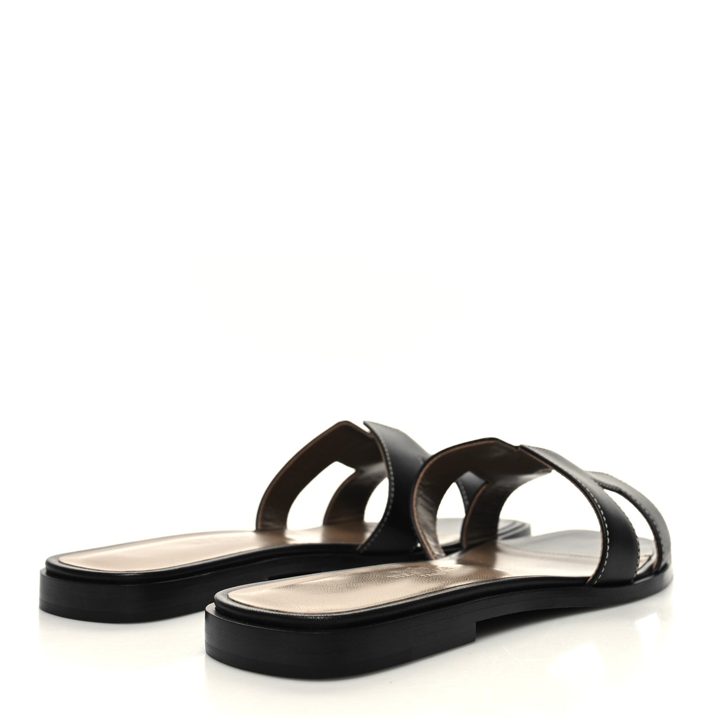 Box Calfskin Oran Sandals 38 Black
