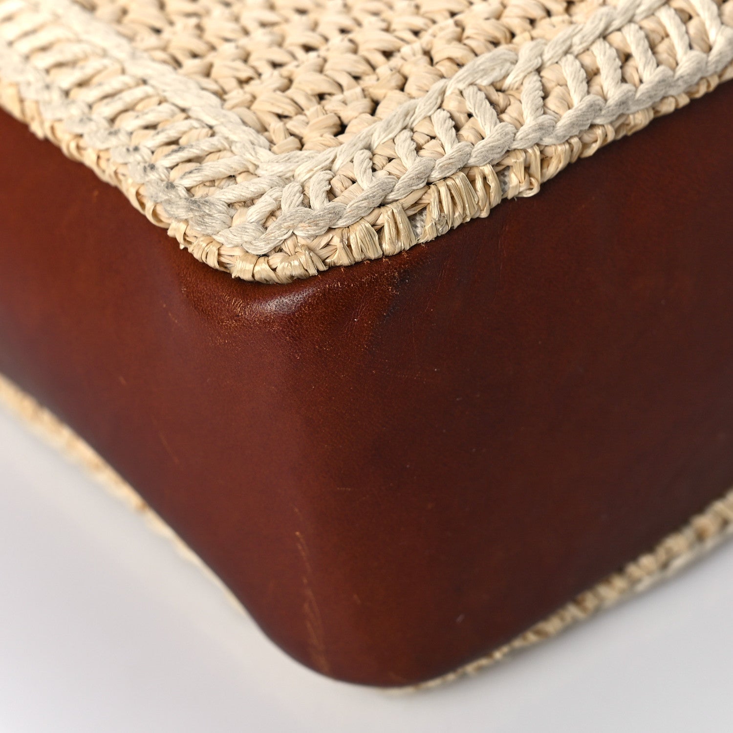 Saint Laurent Raffia Canvas Monogram Lou Camera Bag Beige Brown 7 of 17