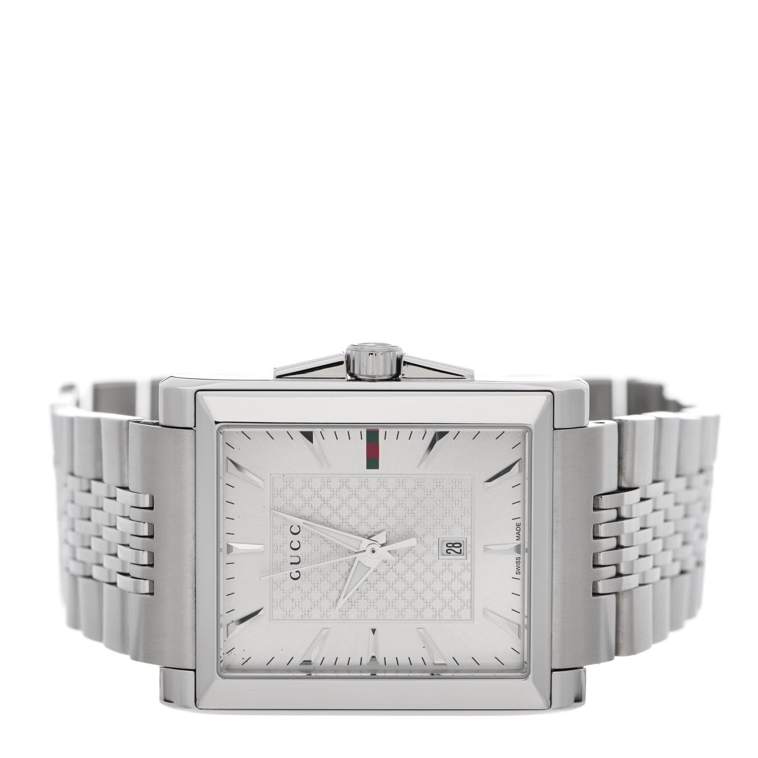 Gucci Stainless Steel 32mm G-Timeless Rectangle Quartz Watch 2 of 4
