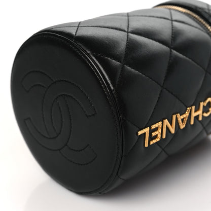 Chanel Lambskin Quilted Side Note Vanity Black 8 of 8