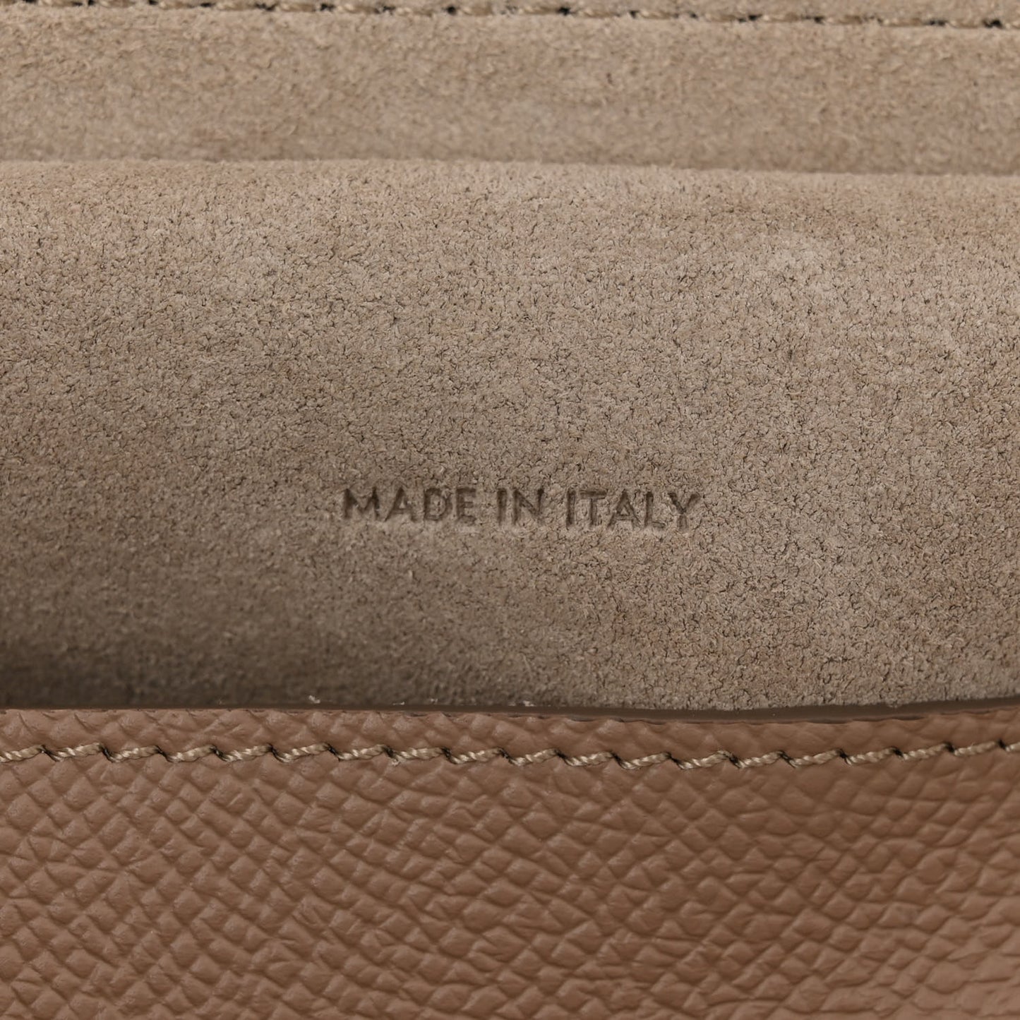 Grained Calfskin Micro Belt Bag Light Taupe