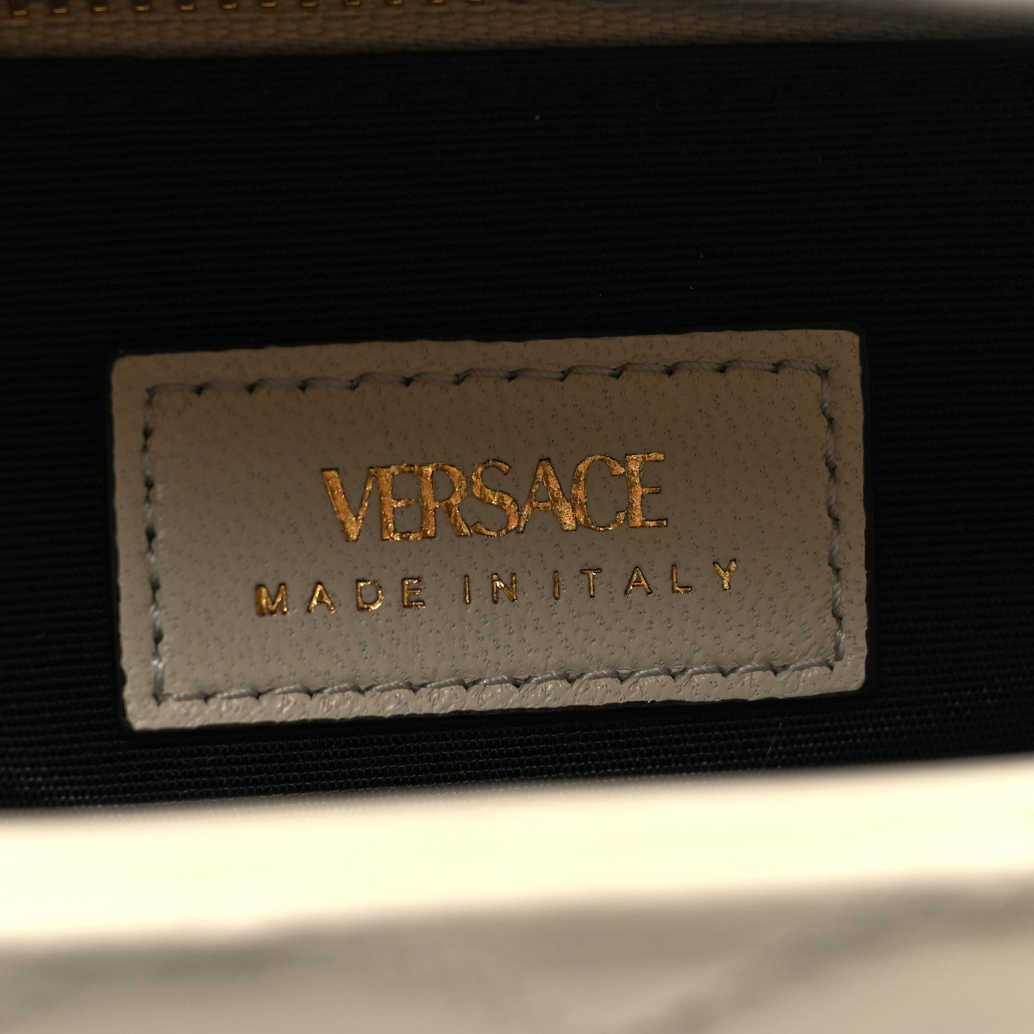 Versace Lambskin Quilted Medusa Wallet on Chain Crossbody Beige 6 of 9