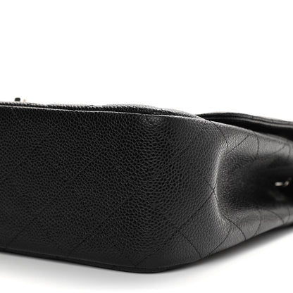 Chanel Caviar Quilted Jumbo Single Flap Black 8 of 11