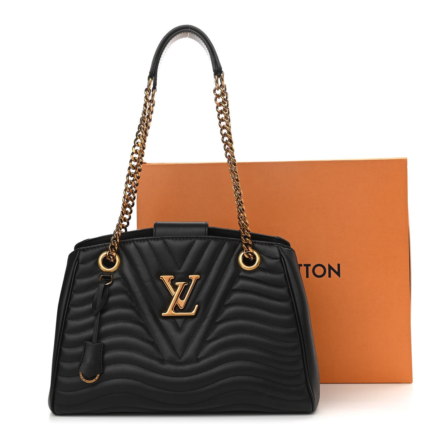 Louis Vuitton Calfskin New Wave Chain Tote Black 13 of 13