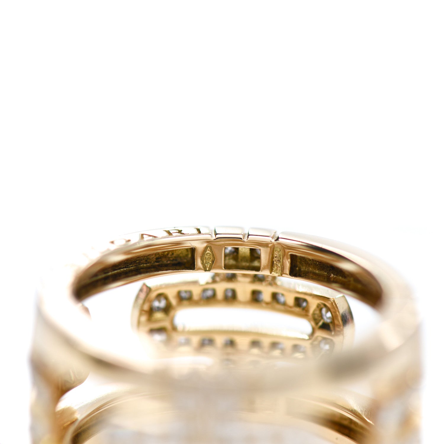 Bulgari 18K Yellow Gold Diamond Parentesi Ring 53 6.25 4 of 5