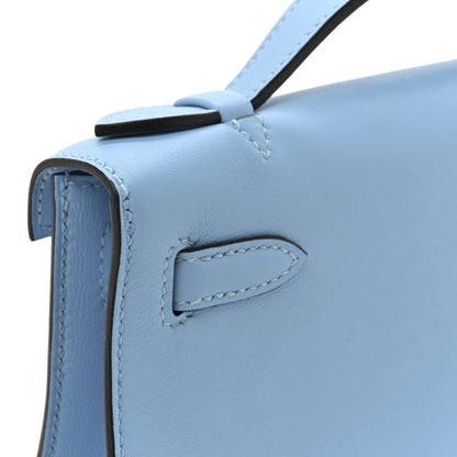 Hermes Swift Kelly Pochette Clutch Celeste 8 of 9