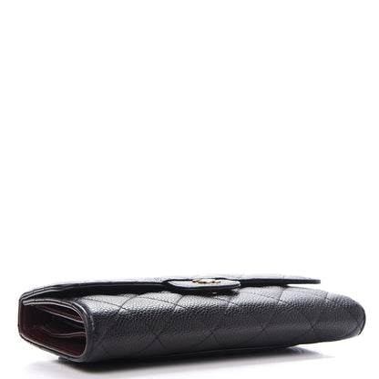 Chanel Caviar Quilted Large Flap Wallet Black 4 of 13