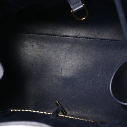 Salvatore Ferragamo Calfskin Large Hug Bag Midnight 5 of 10