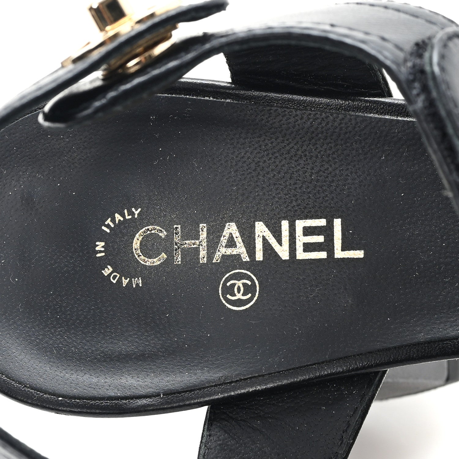 Chanel Lambskin CC Turnlock Sandals 41 Black 8 of 10