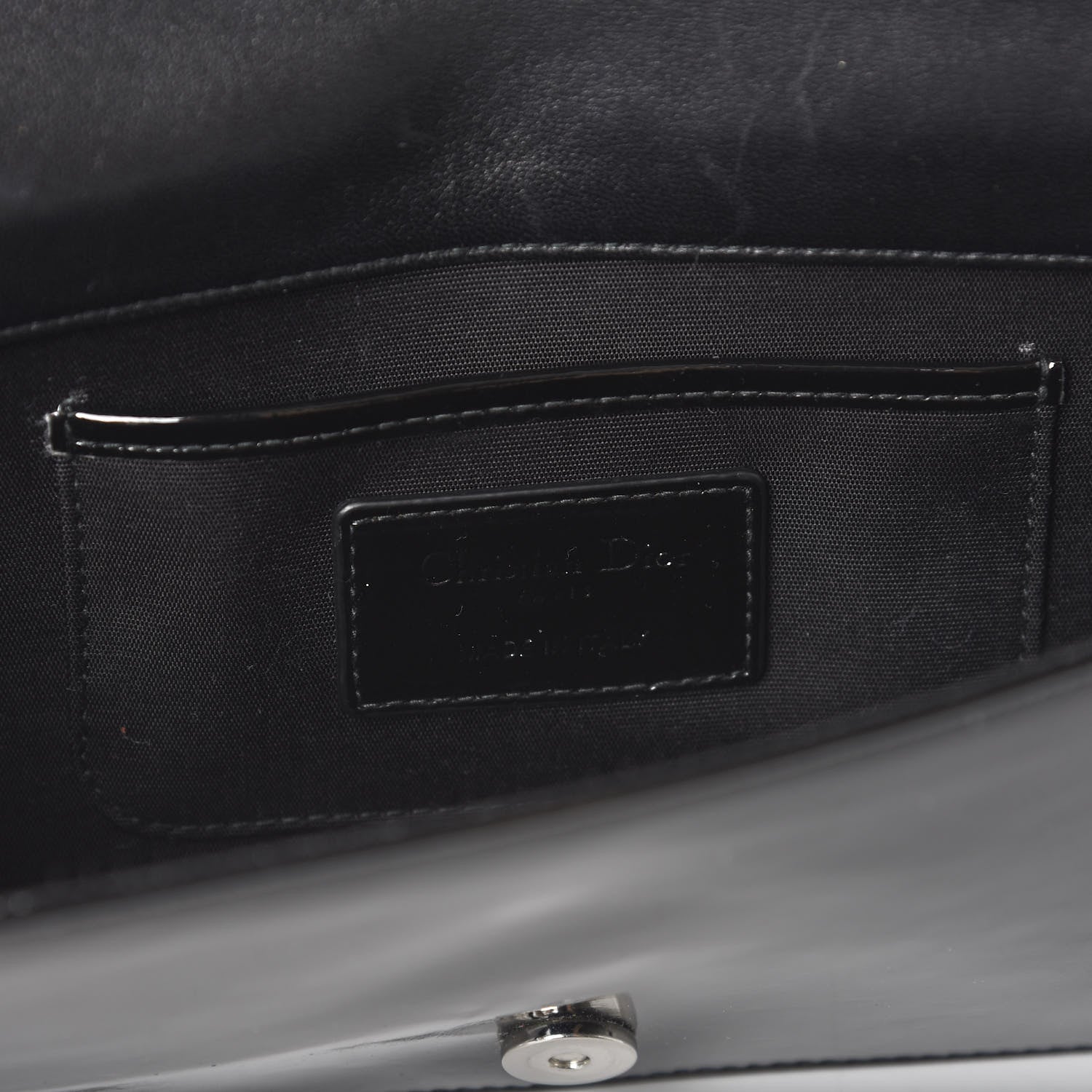 Christian Dior Patent Cannage Lady Dior Convertible Clutch Black 8 of 10