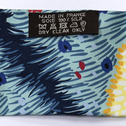 Hermes Silk Dans un Jardin Anglais Twilly Canard Vert Jaune 4 of 4
