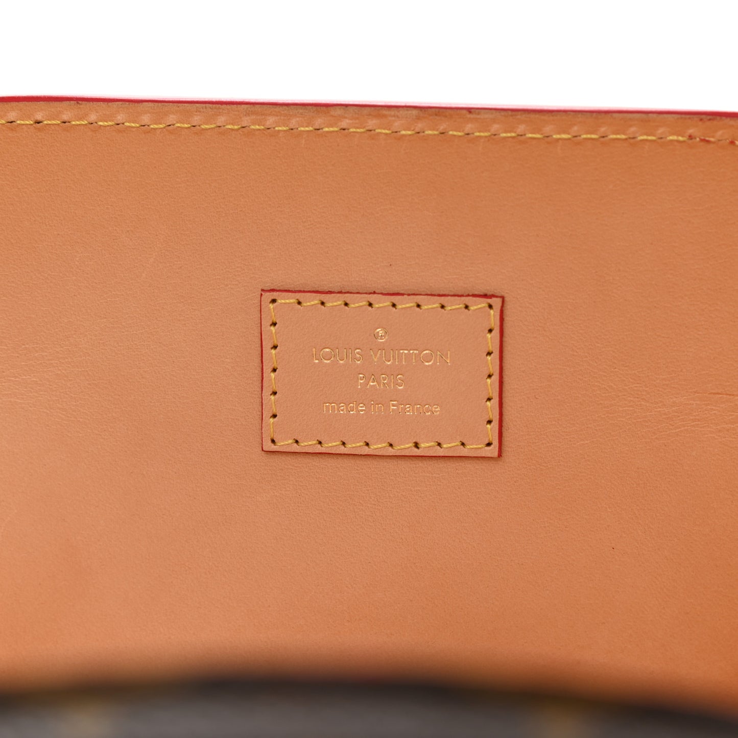 Monogram Calf Hair Spikes Iconoclasts Christian Louboutin Tote Red