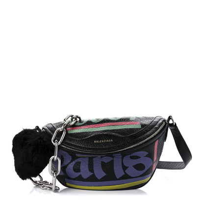 Balenciaga Agneau Arena Car Tag XXS Souvenir Belt Bag Black TBC 1 of 9