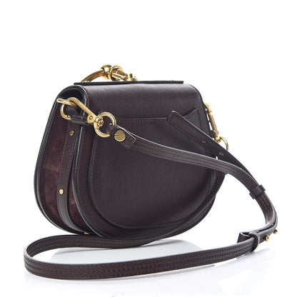 Chloe Calfskin Suede Small Nile Bracelet Bag Carbon Brown 3 of 10