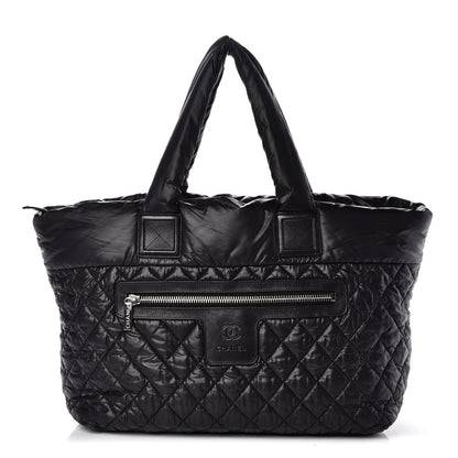 Chanel Nylon Quilted Large Coco Cocoon Tote Black 1 of 9