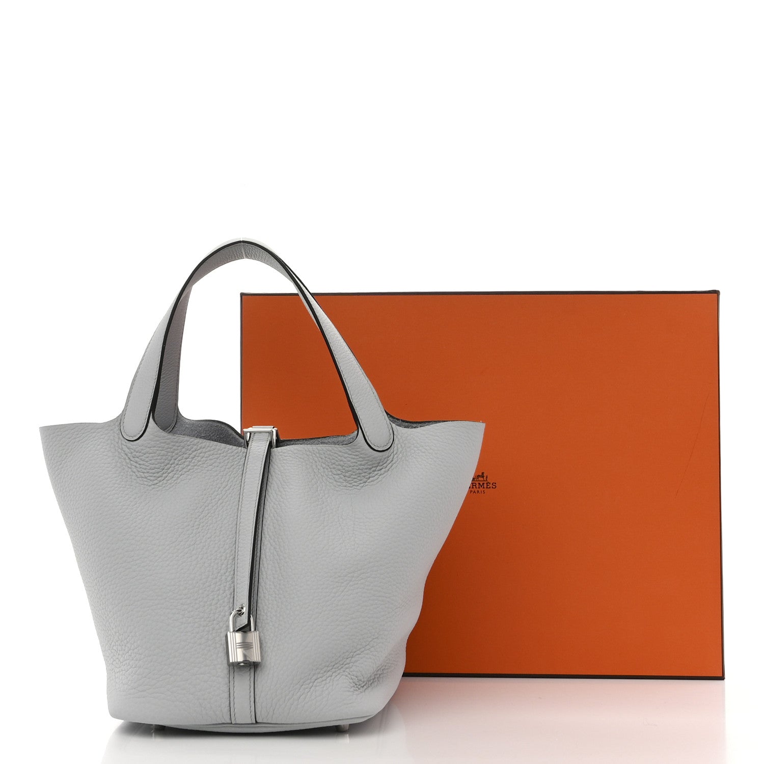 Hermes Taurillon Clemence Picotin Lock 22 MM Bleu Pale 11 of 11